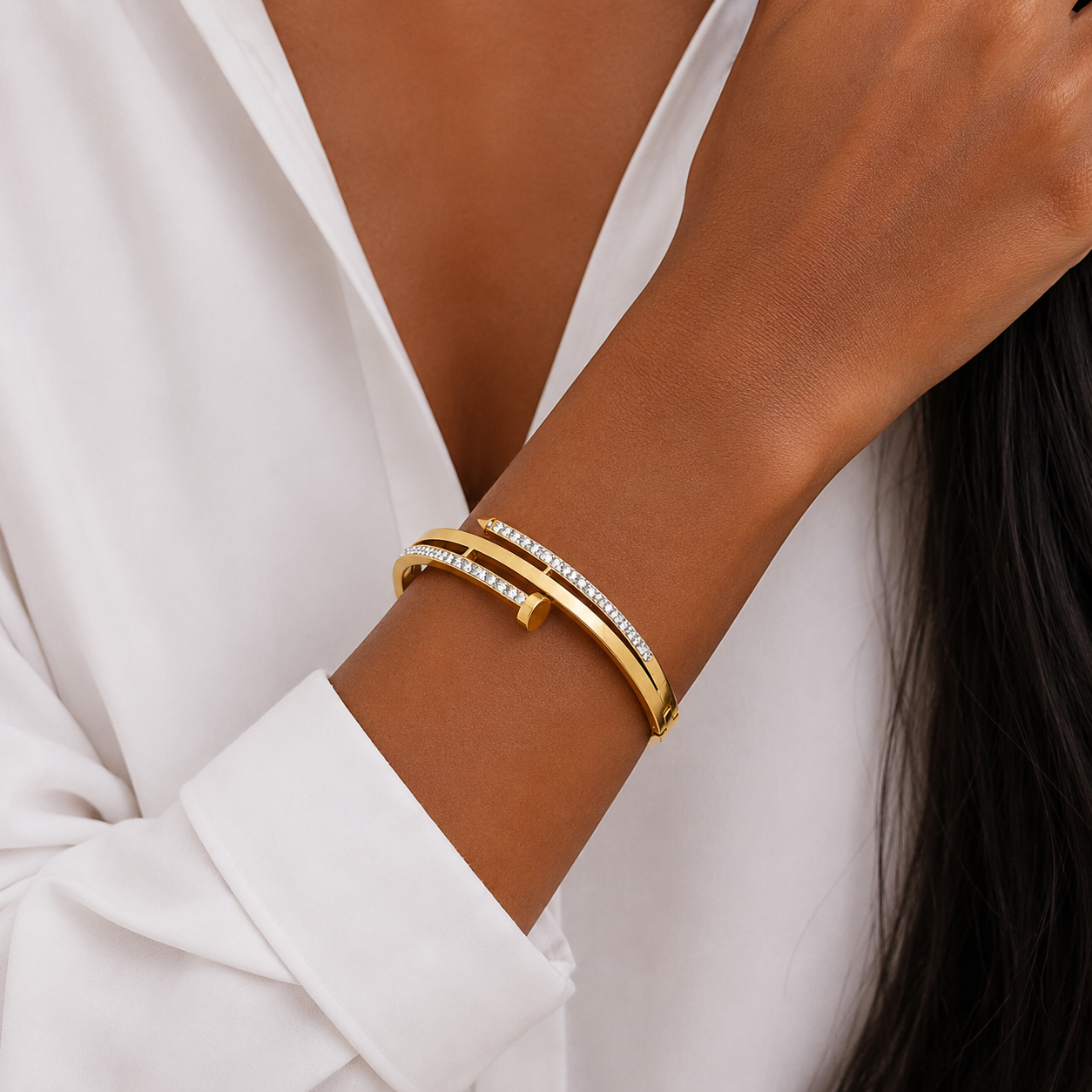 Crystal Nail Bangle