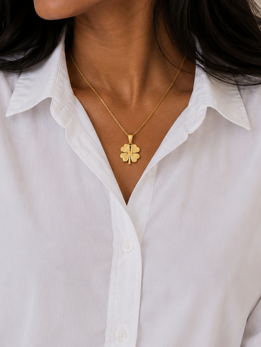 Lucky Clover Gold Necklace