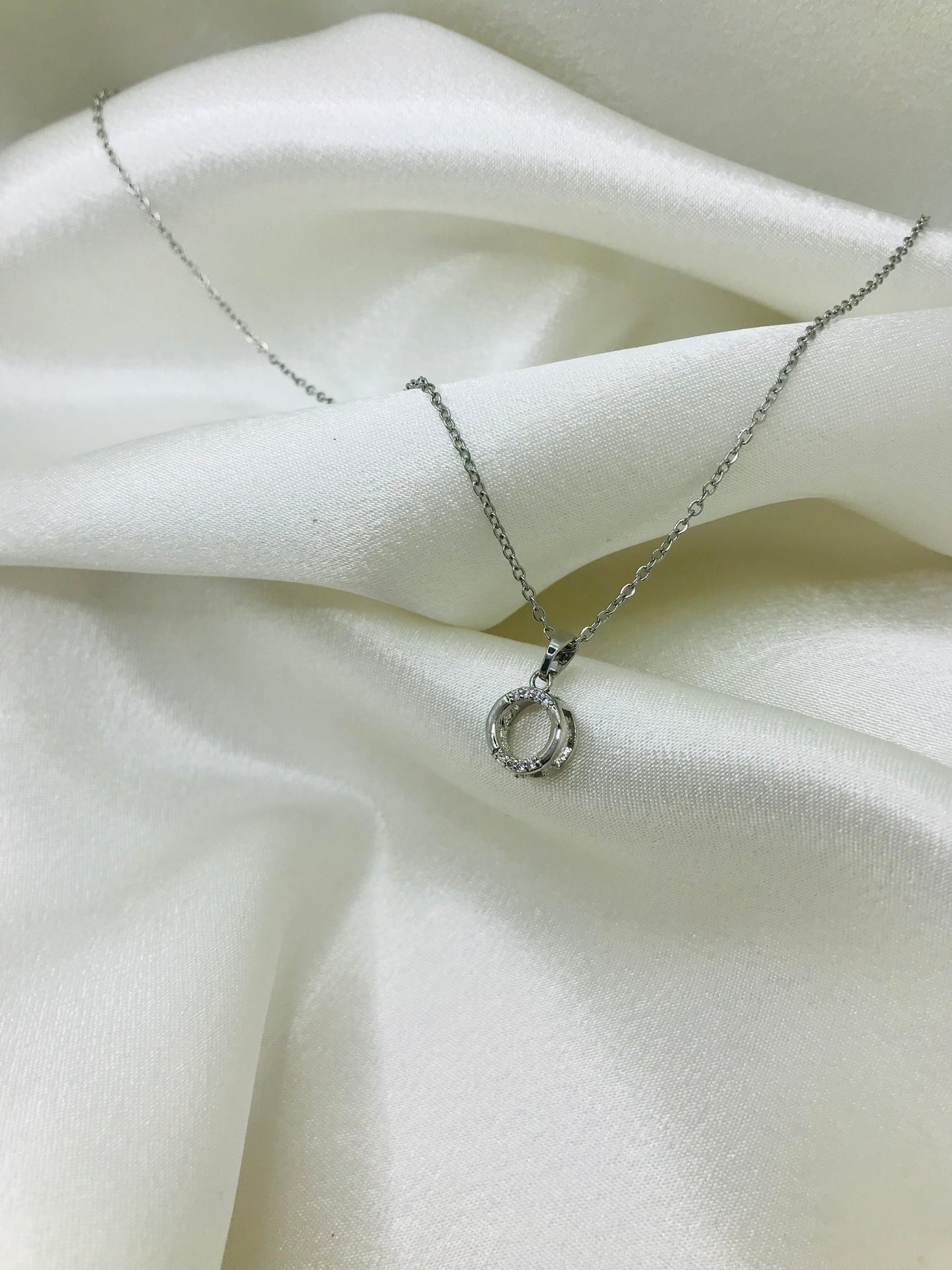 Minimalist Silver Circle Pendant