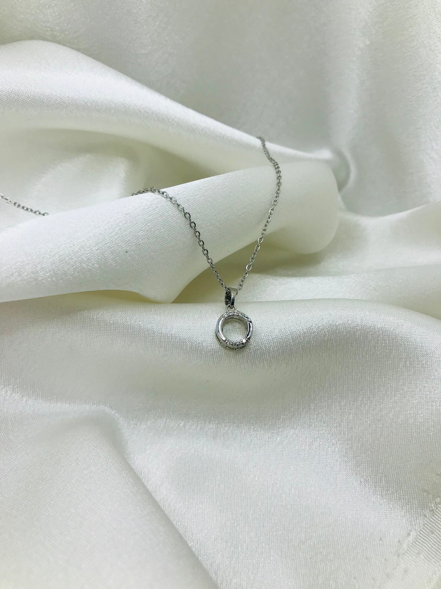 Minimalist Silver Circle Pendant