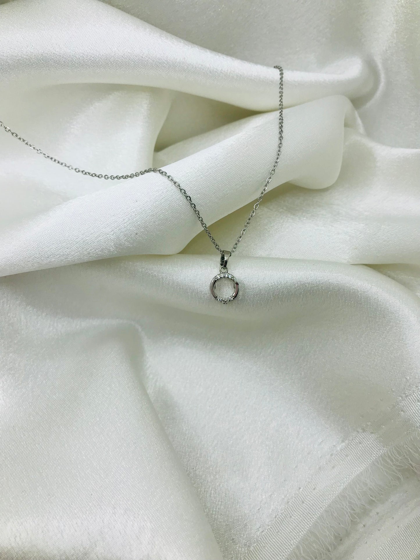 Minimalist Silver Circle Pendant