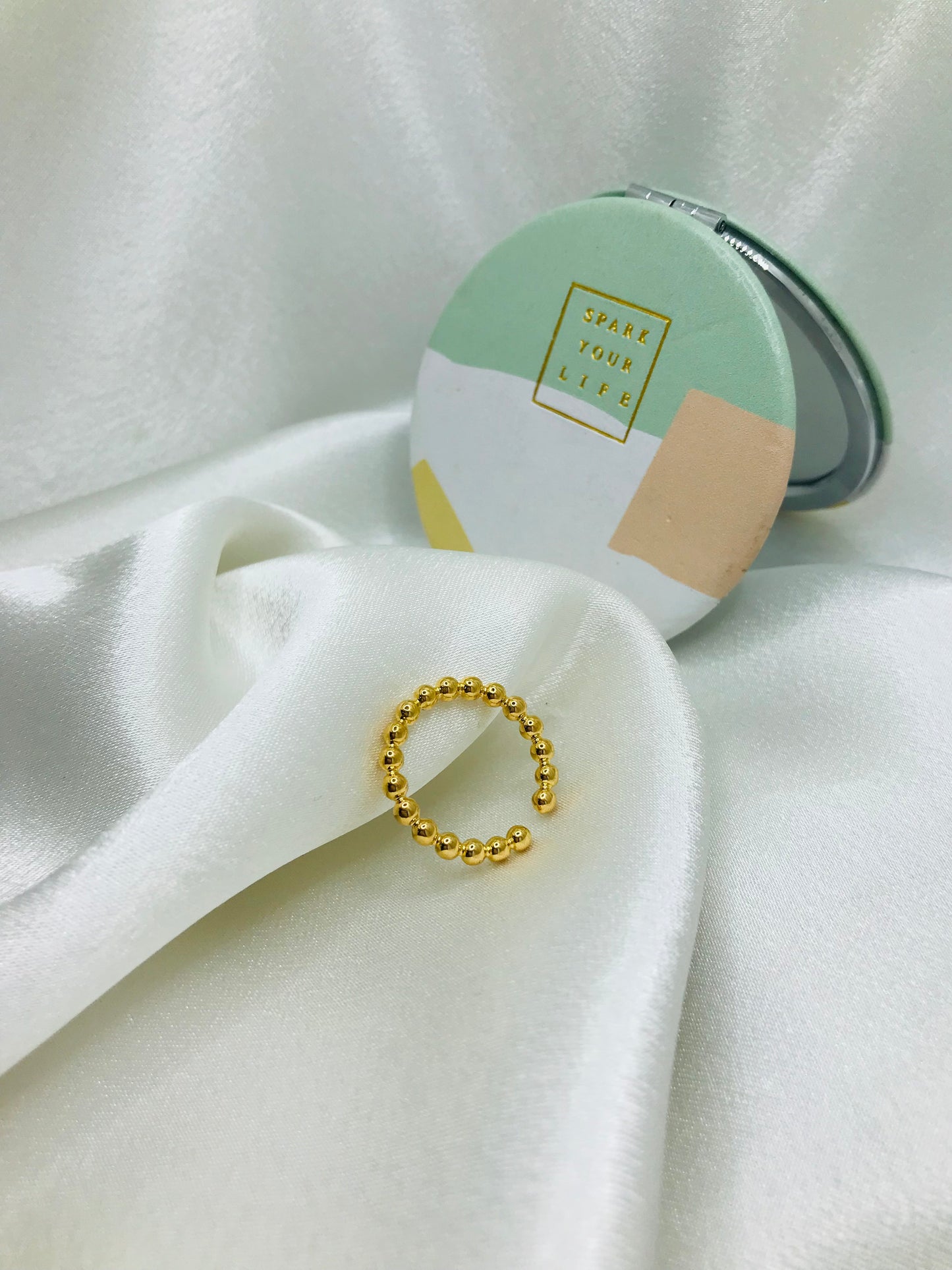 Minimalist Gold Ring with Beads