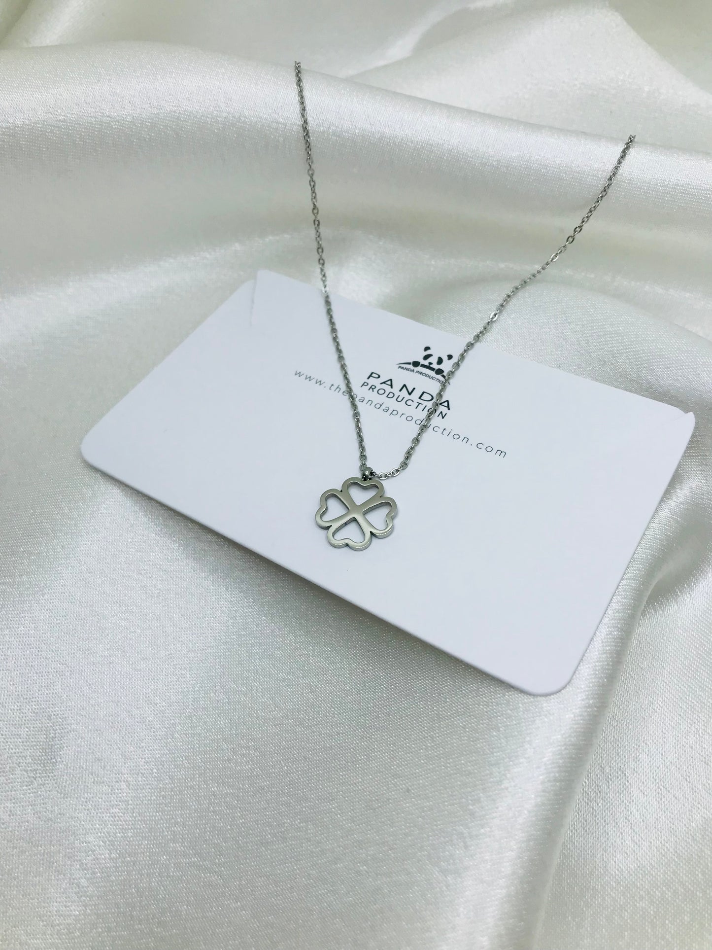 Minimalist Silver Clover Pendant