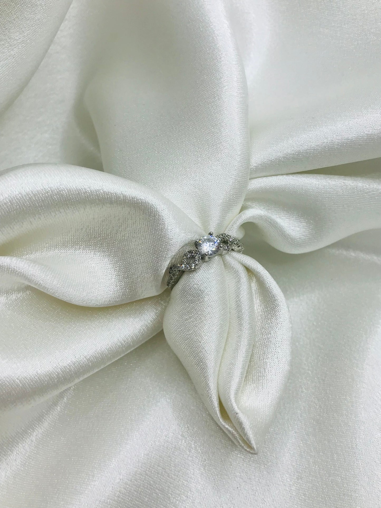 Minimalist Silver Ring with Oval Stones
