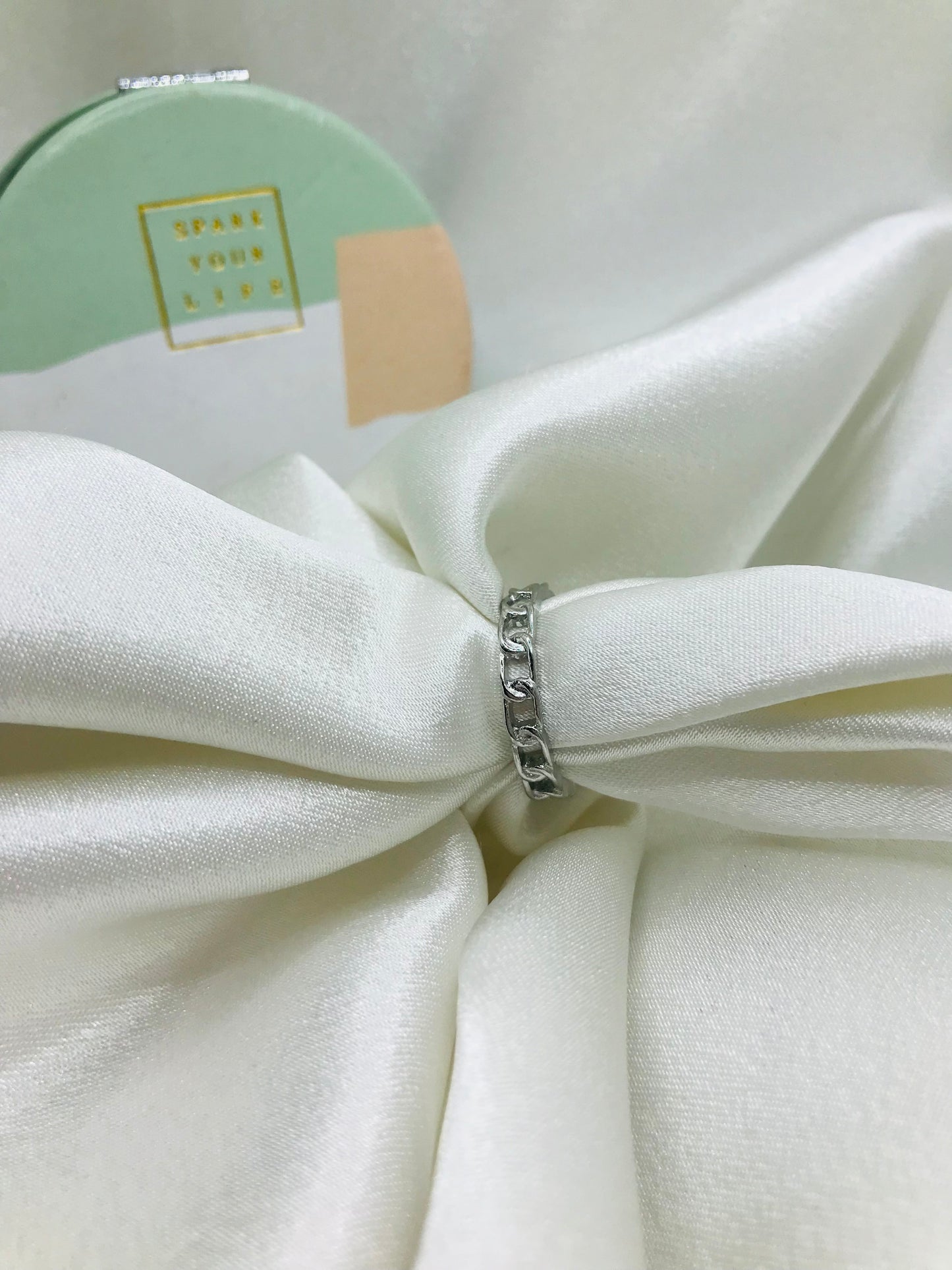 Minimalist Statement Chain link Ring