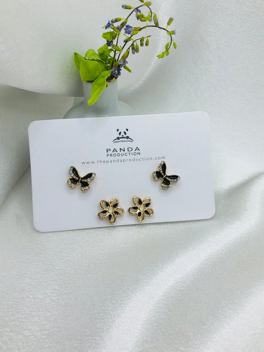 Mixed Shape Silver Studs