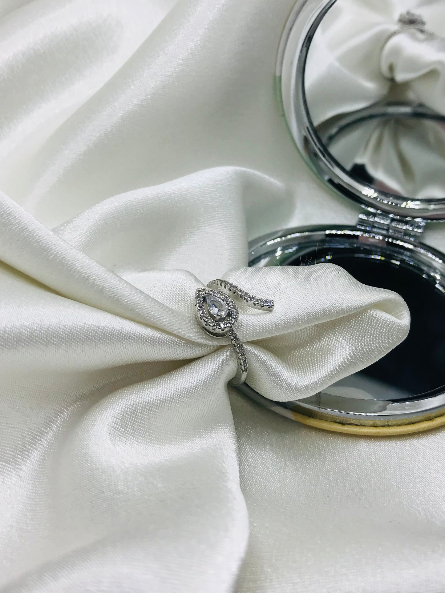 Oval Gemstone Ring with Diamond Halo