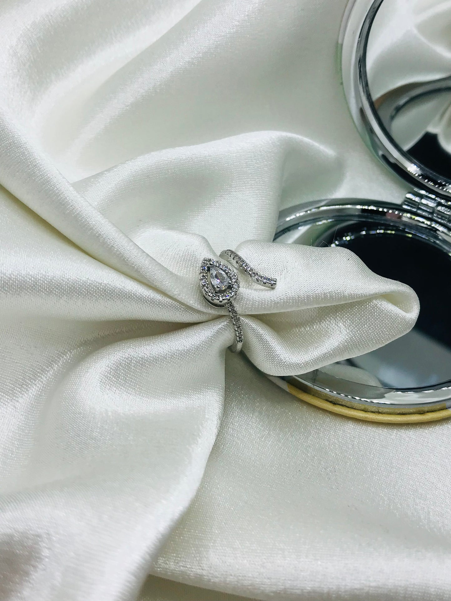 Oval Gemstone Ring with Diamond Halo