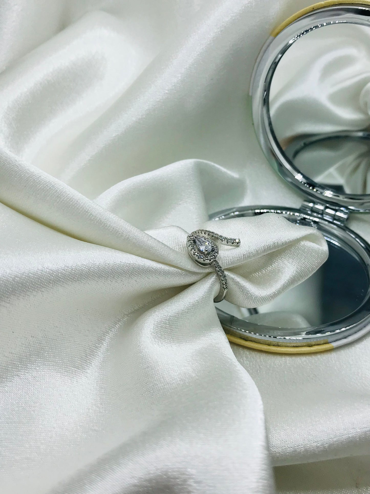 Oval Gemstone Ring with Diamond Halo