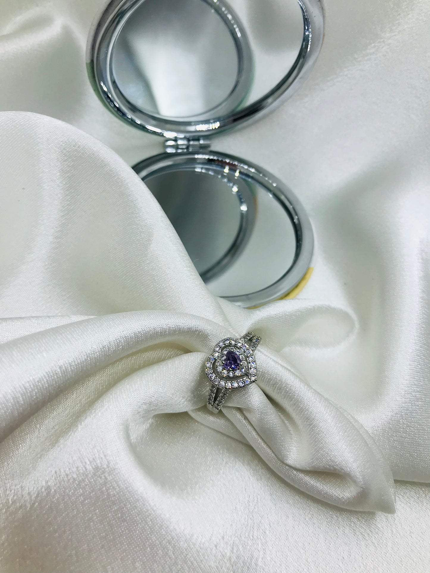 Oval Gemstone Ring with Diamond Halo