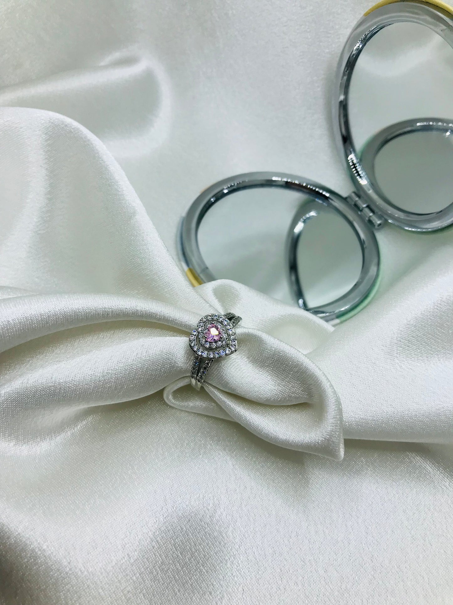 Oval Gemstone Ring with Diamond Halo