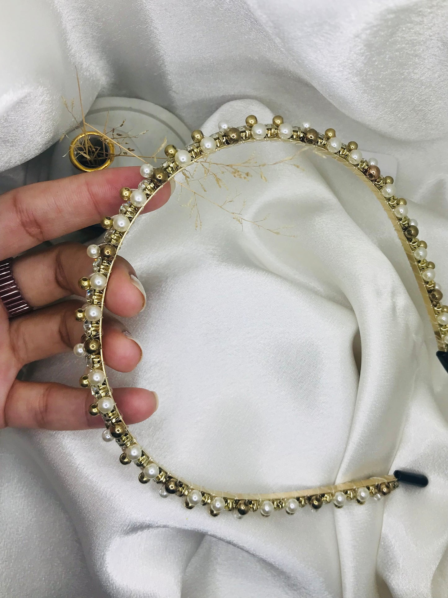 Pearl and Rhinestone Intertwined Headband