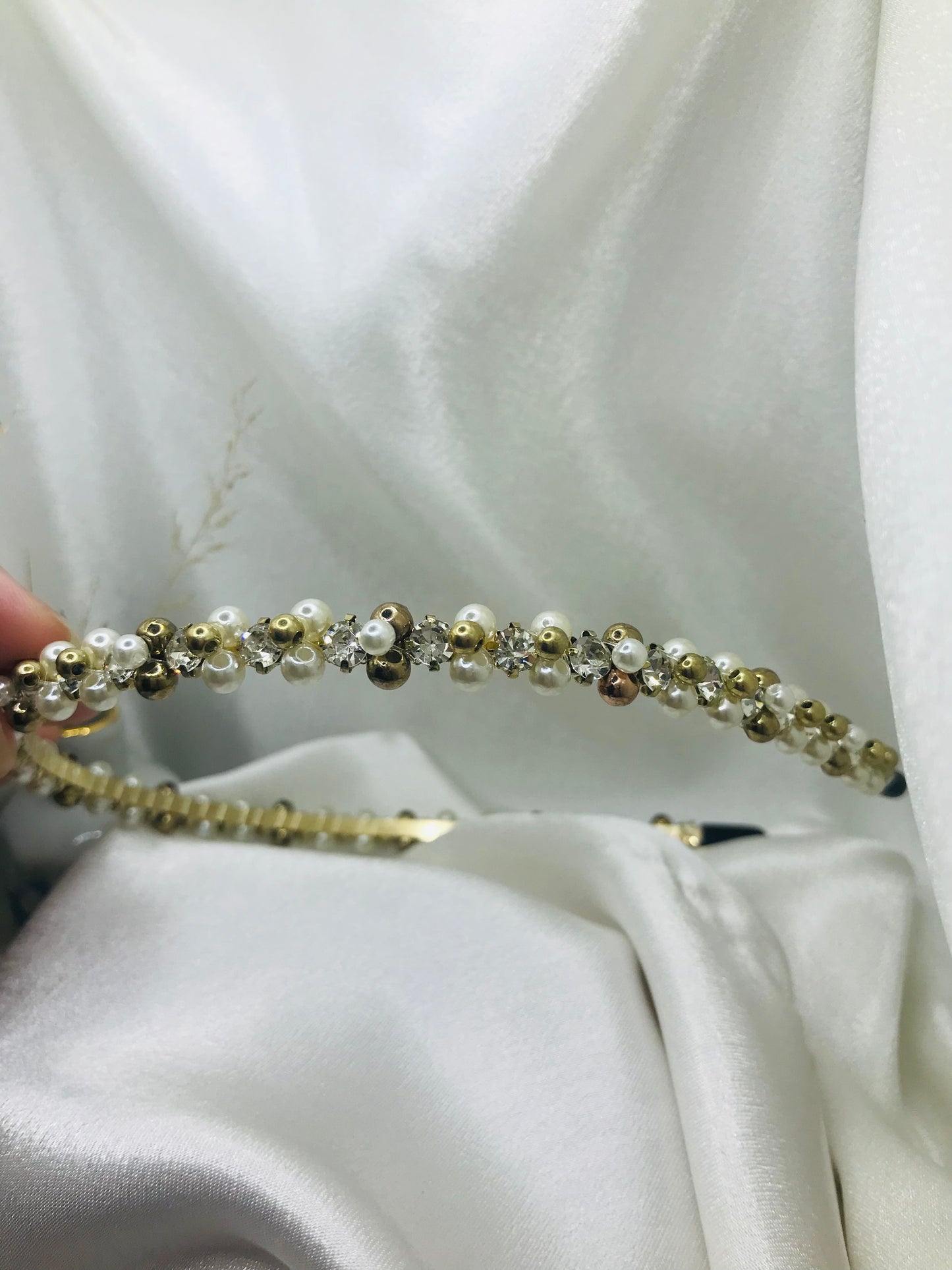 Pearl and Rhinestone Intertwined Headband
