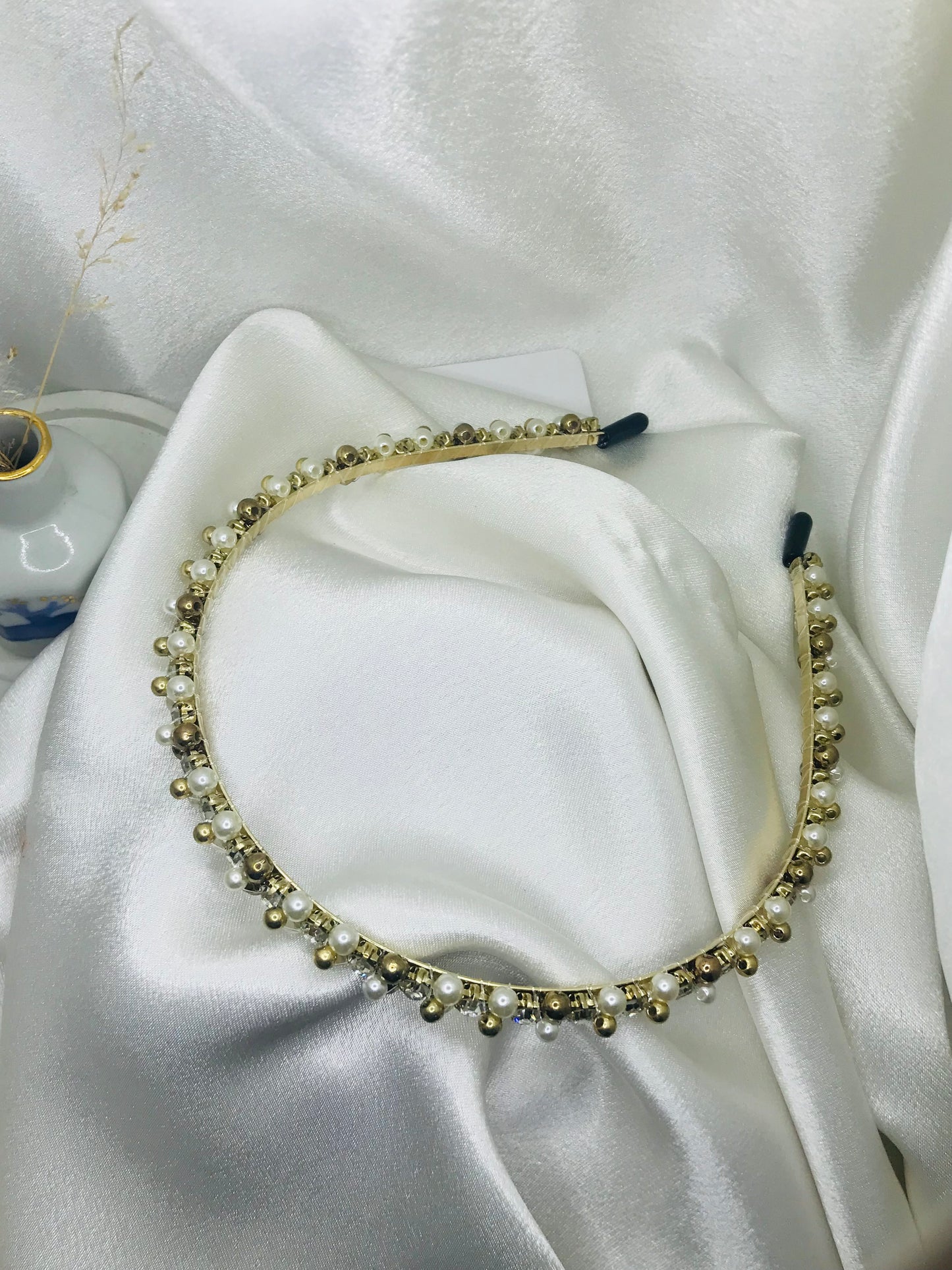 Pearl and Rhinestone Intertwined Headband
