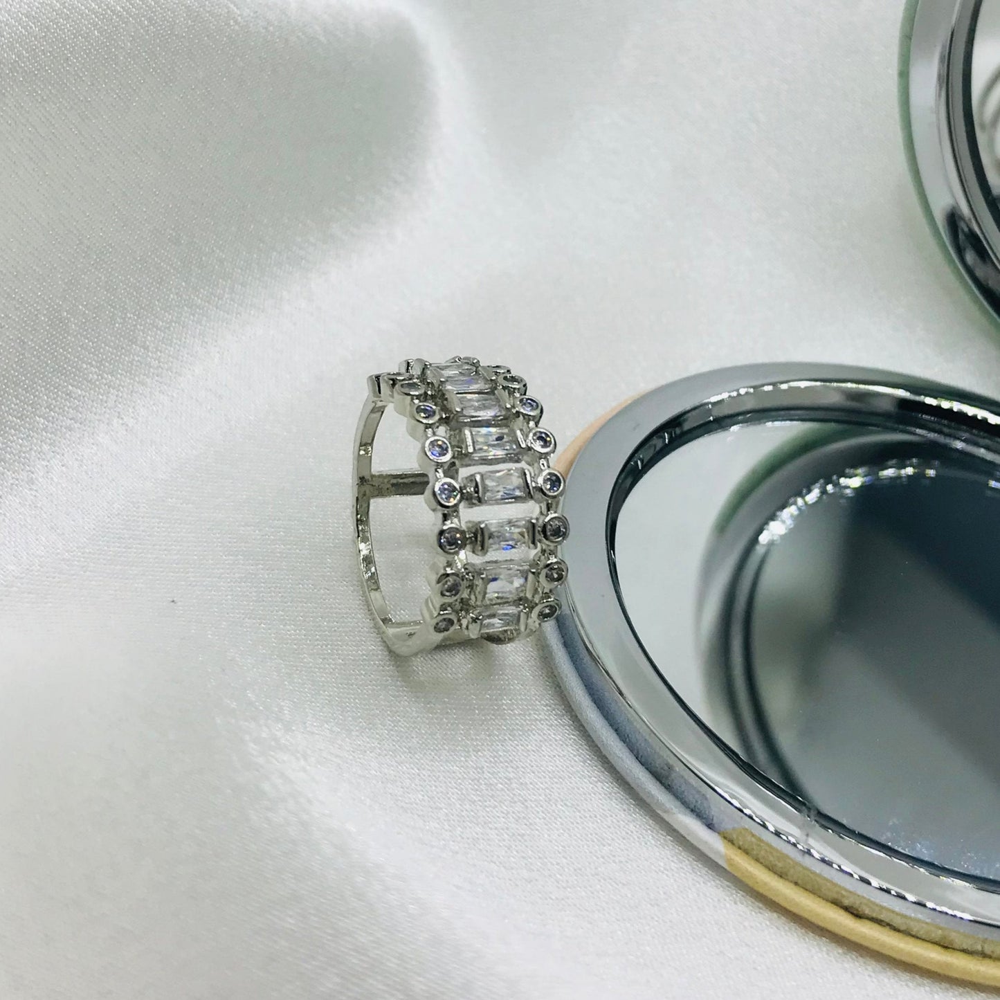 Rectangular Stone Band Ring