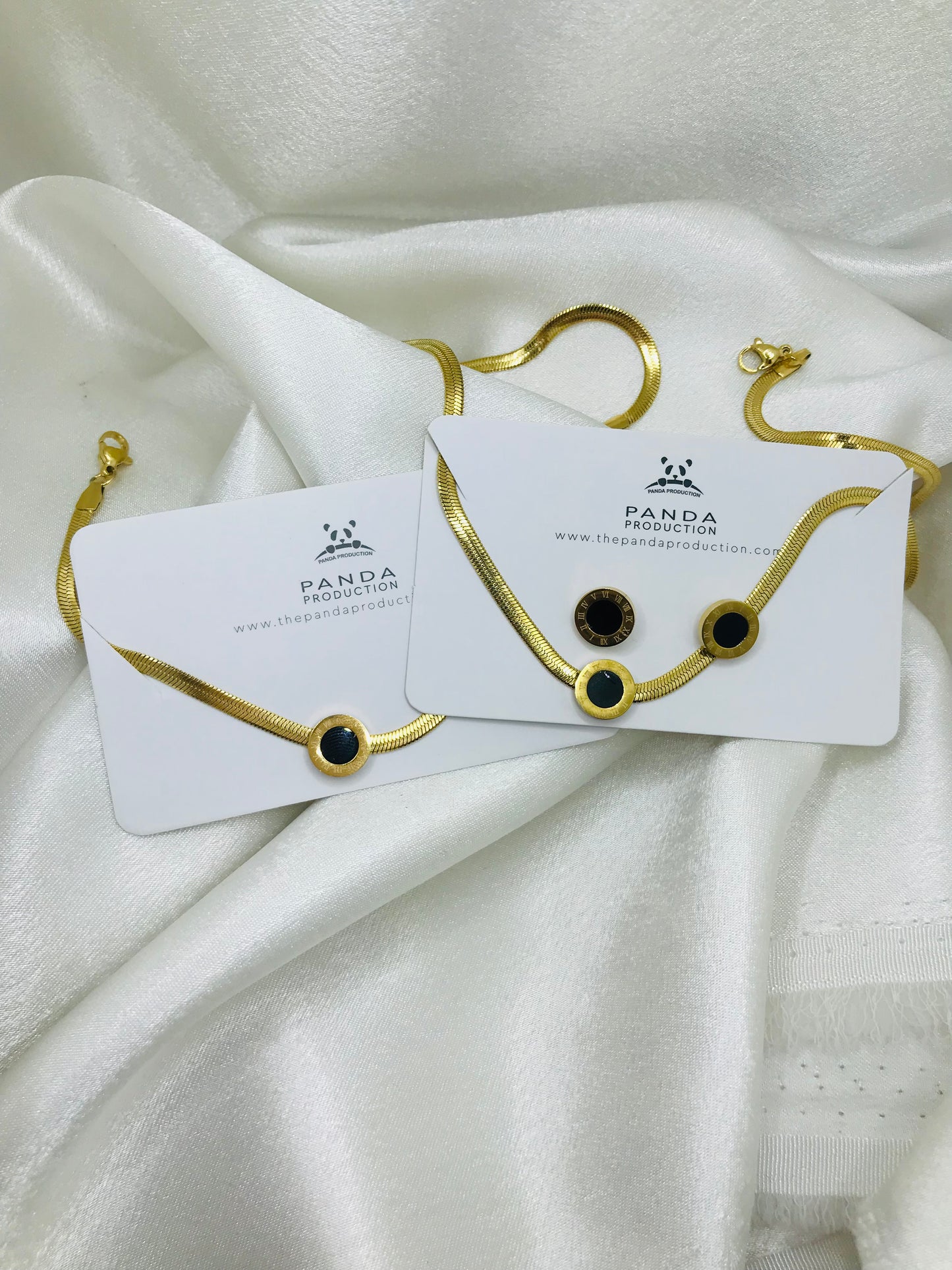 Roman Snake Chain Gold Jewelry Set