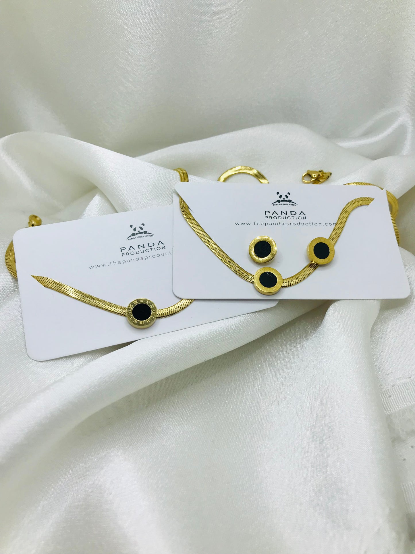 Roman Snake Chain Gold Jewelry Set