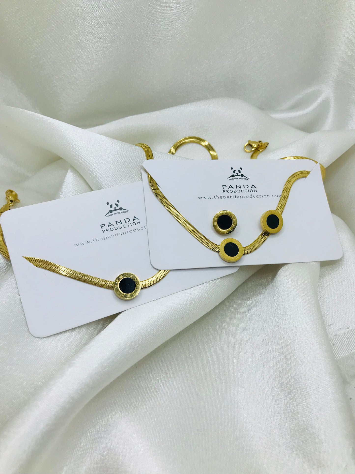 Roman Snake Chain Gold Jewelry Set