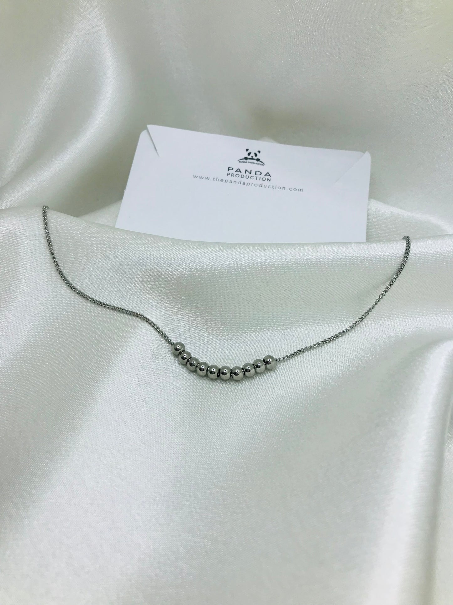 Silver Beaded Necklace