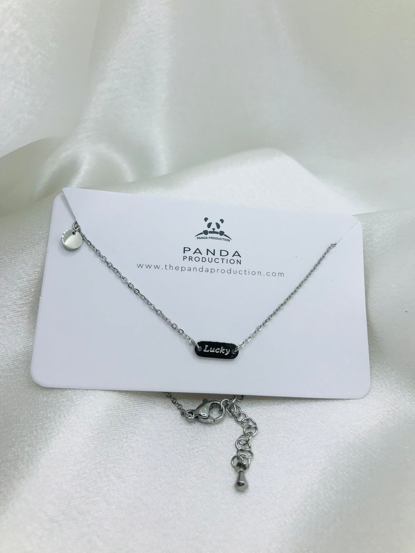 Silver Lucky Disc Anklet