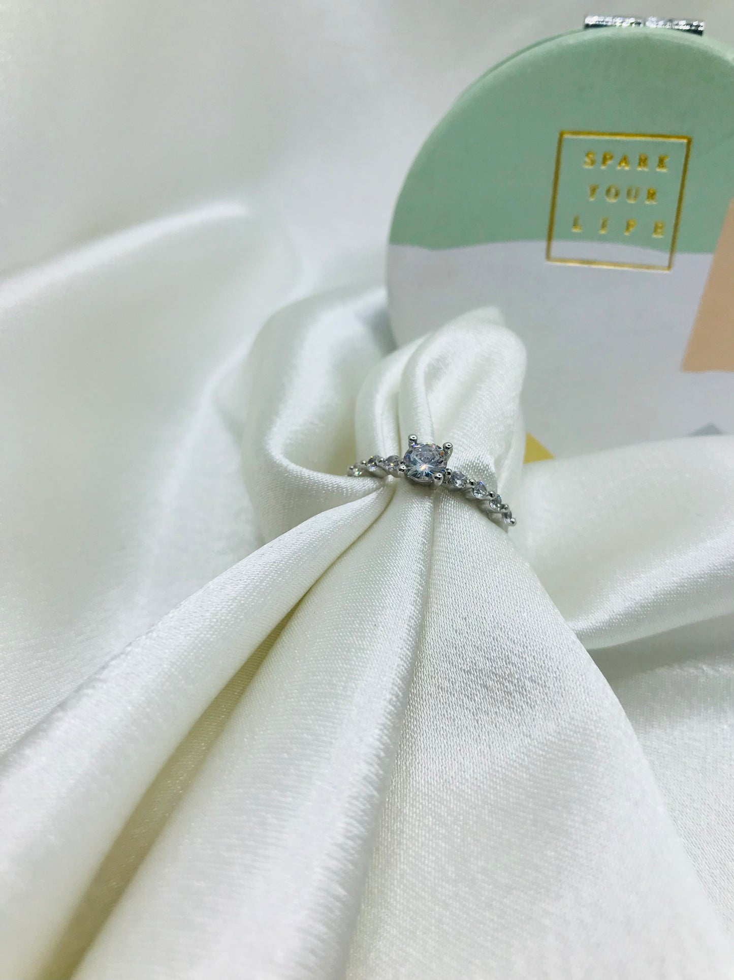 Silver Ring with Oval Center Stone