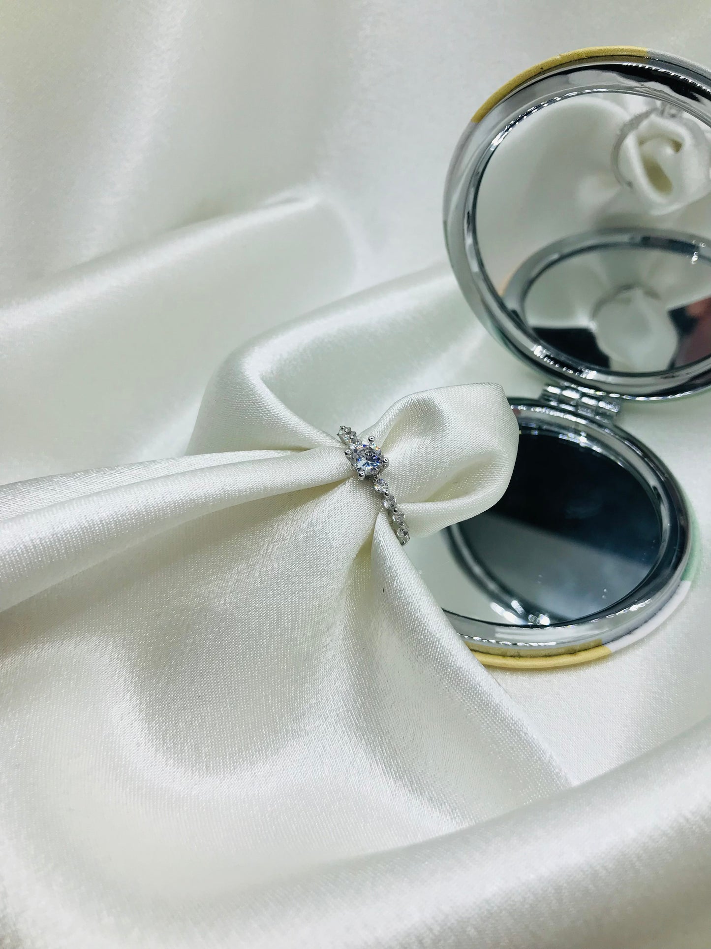 Silver Ring with Oval Center Stone