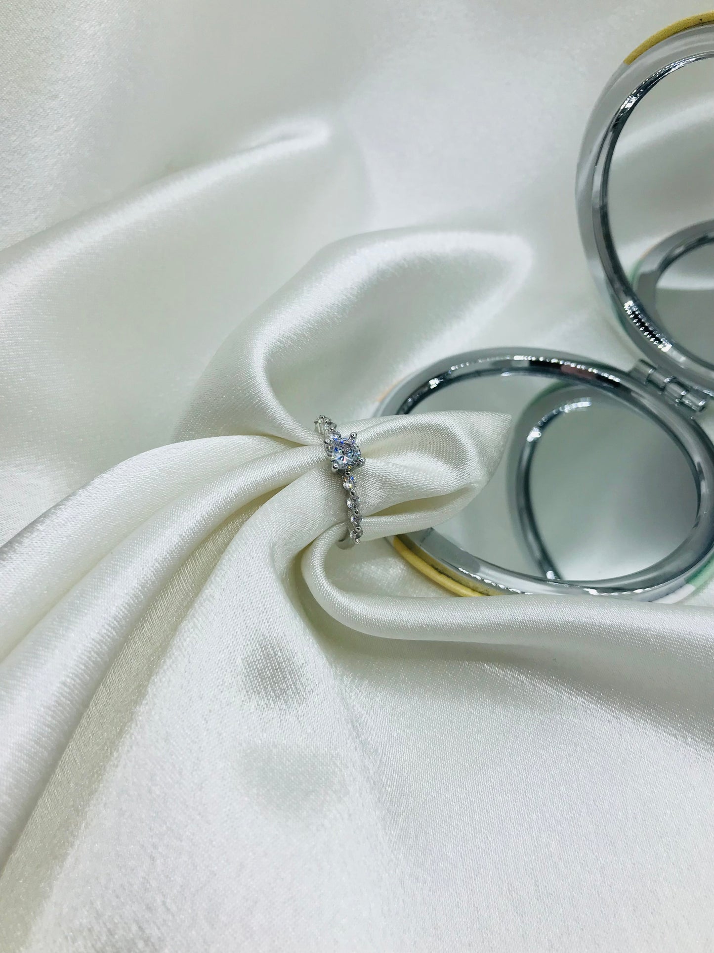 Silver Ring with Oval Center Stone