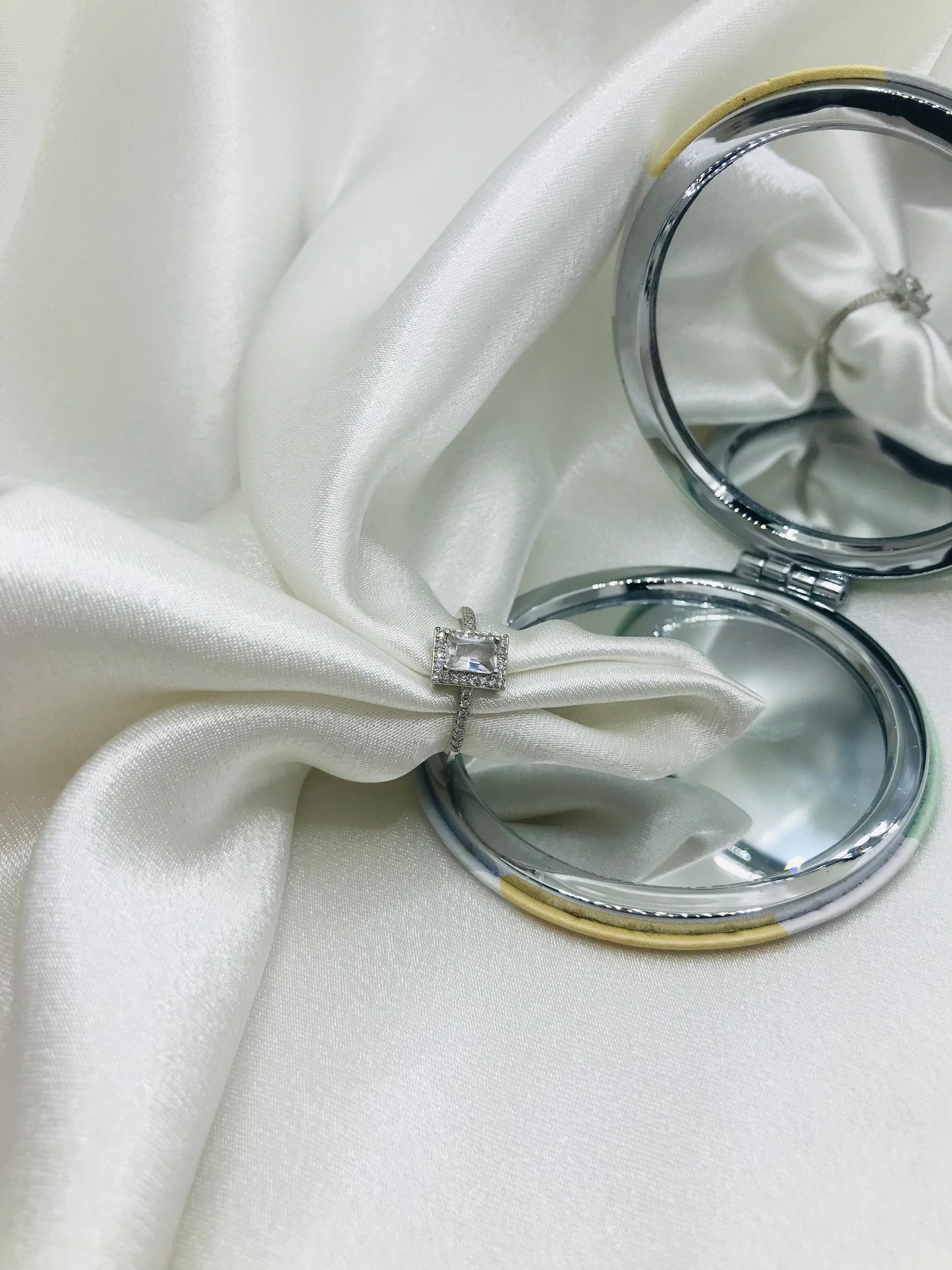 Square-Cut Gemstone Ring