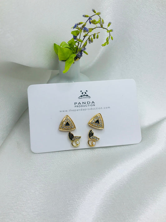 Triangle Diamond Ear Studs