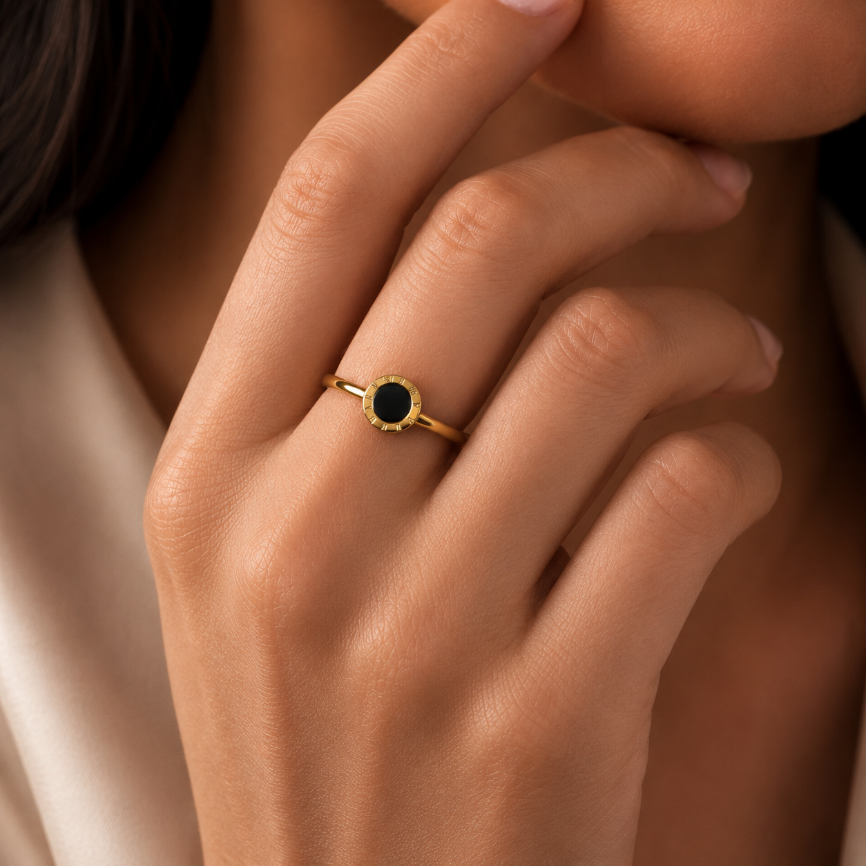 Roman Geometrical Stainless Rings