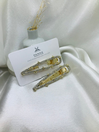 Rhinestone Star Hair Clips
