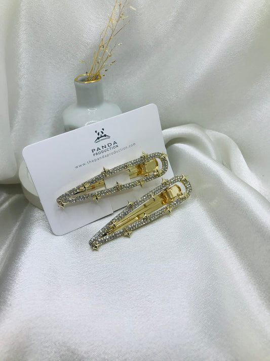 Rhinestone Star Hair Clips