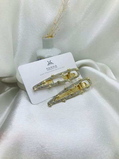 Rhinestone Star Hair Clips