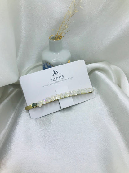 Minimalist Beaded Gold Hairpin