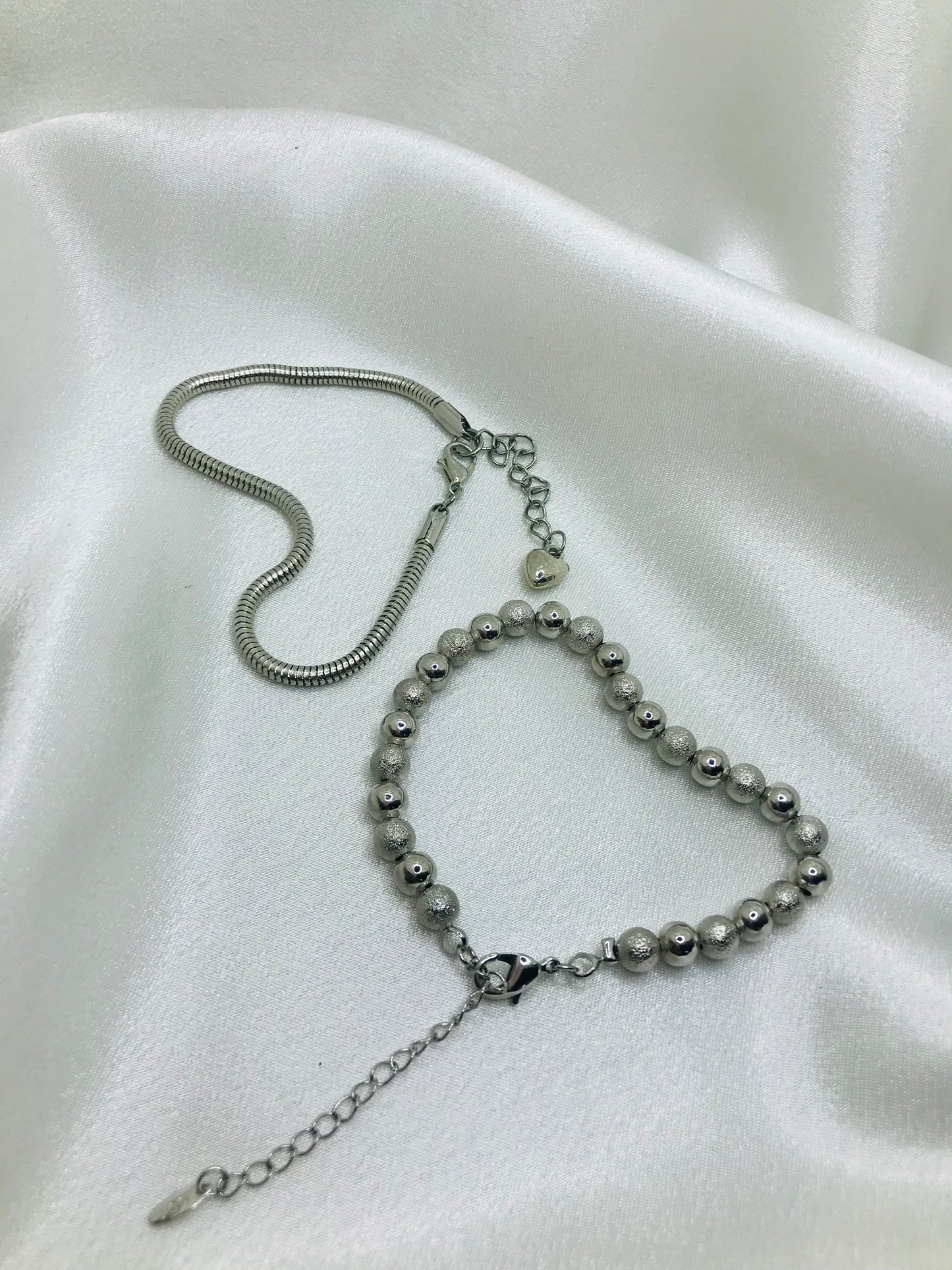 Beaded Bracelet with Anklet Set