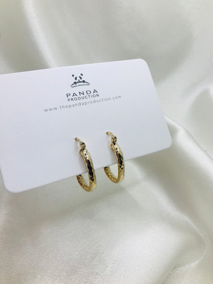 Oval Gold Hoop Earrings