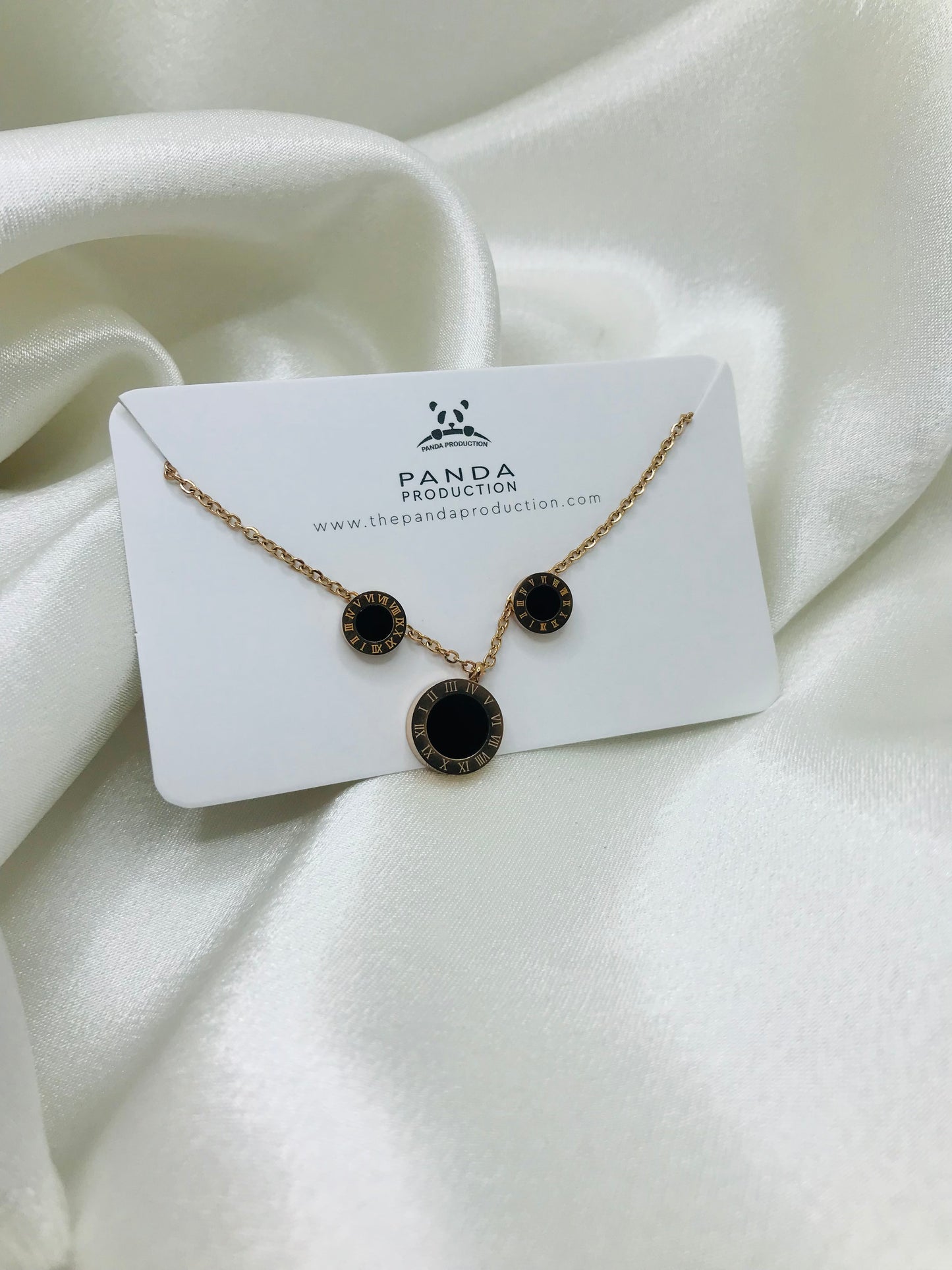 Roman Numeral Necklace and Earrings Set