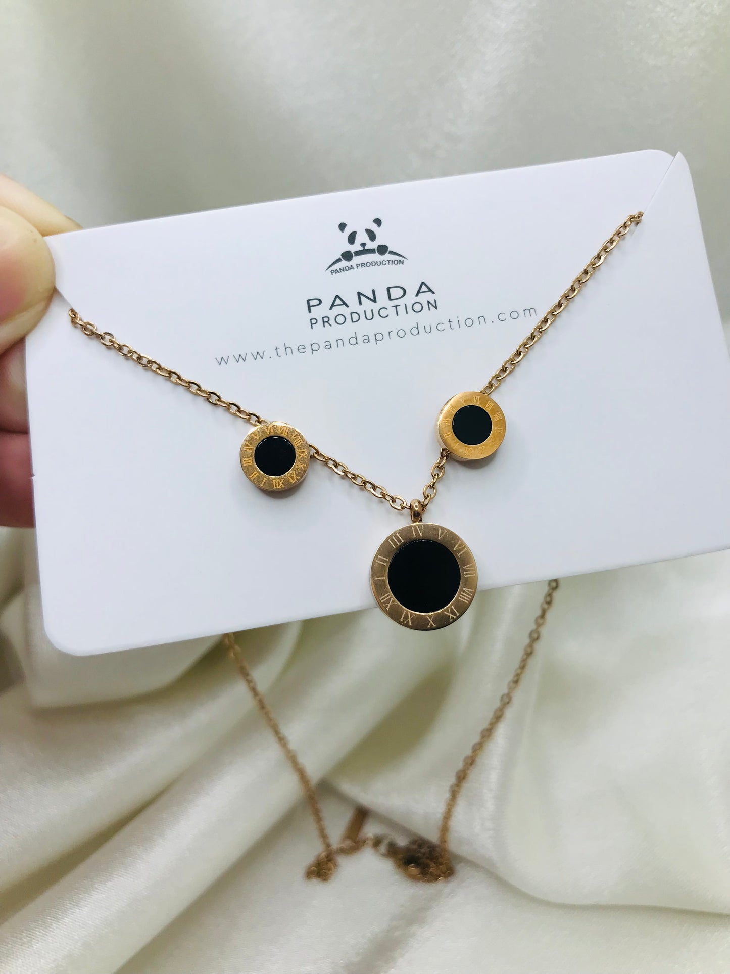 Roman Numeral Necklace and Earrings Set