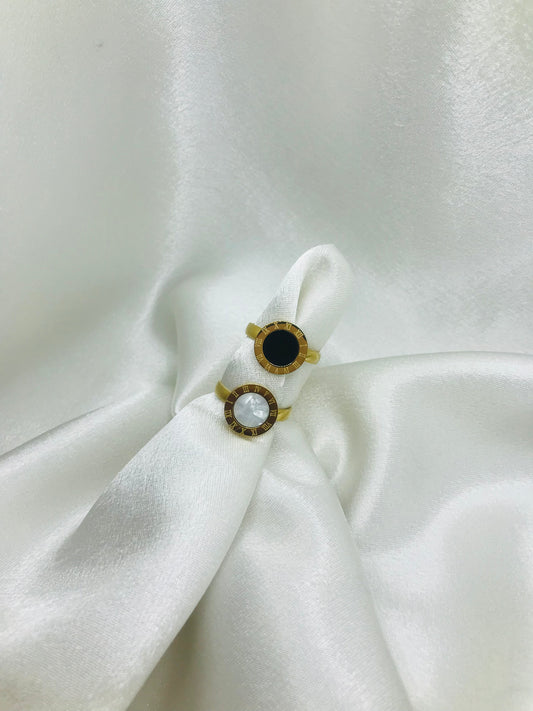 Roman Geometrical Stainless Rings