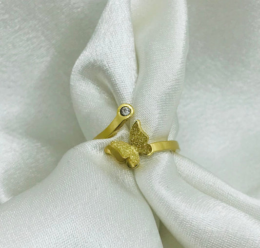 Zircon Butterfly Rings