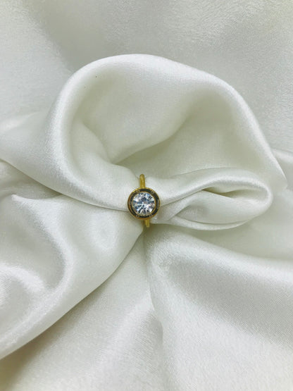 Cartier Inspired Round Gold Ring