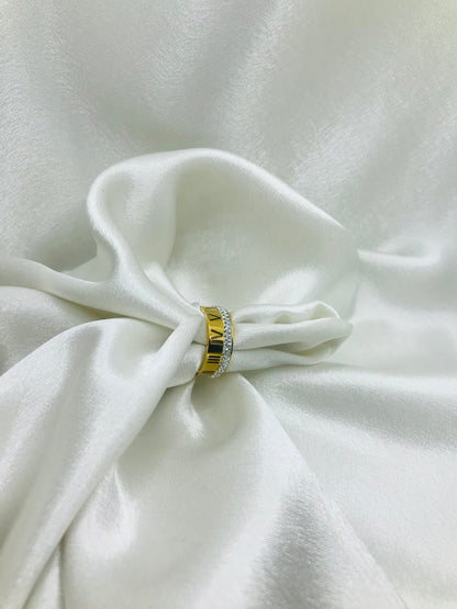 Trendy Roman Numeral Gold Ring