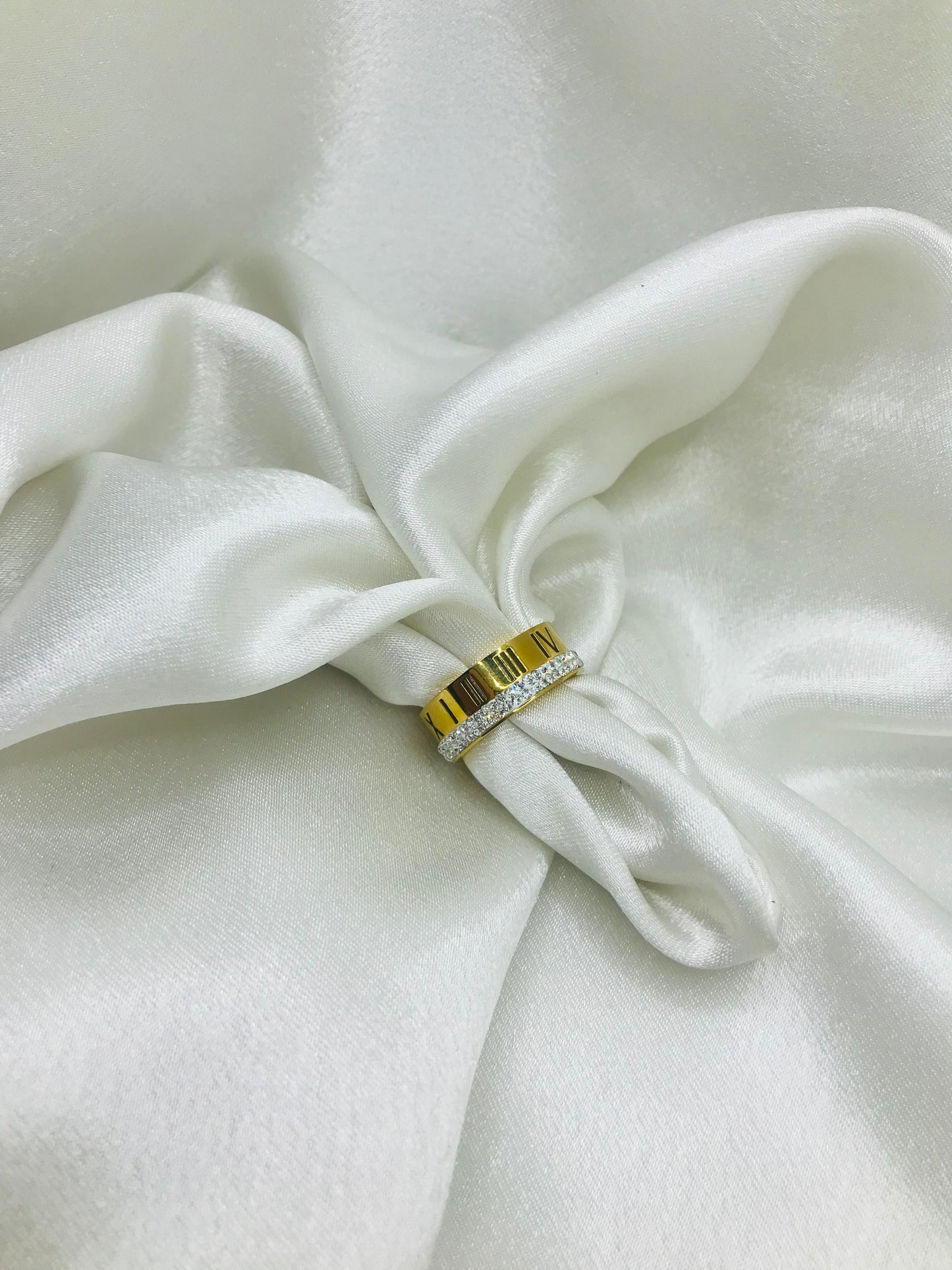 Trendy Roman Numeral Gold Ring