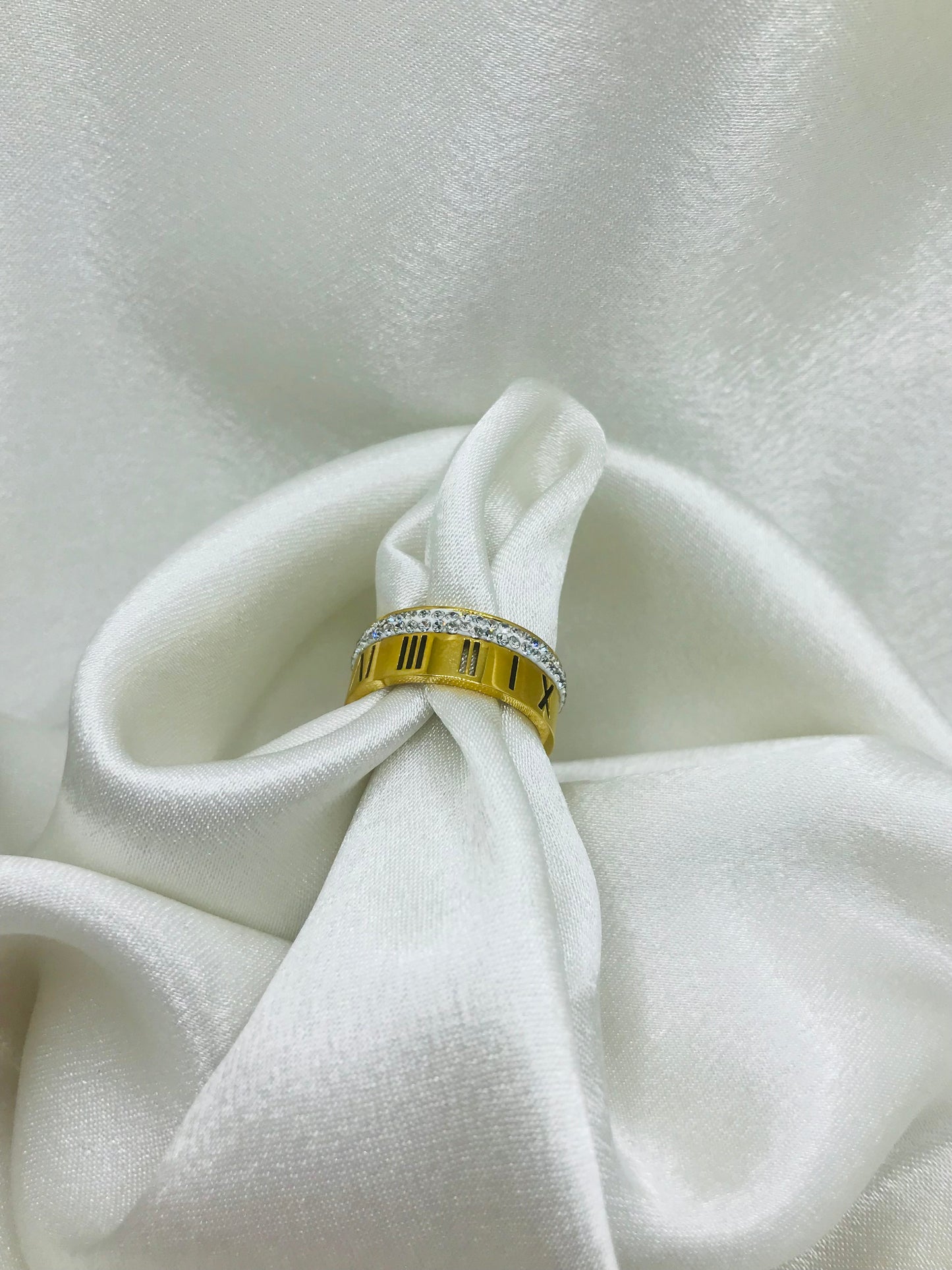 Trendy Roman Numeral Gold Ring