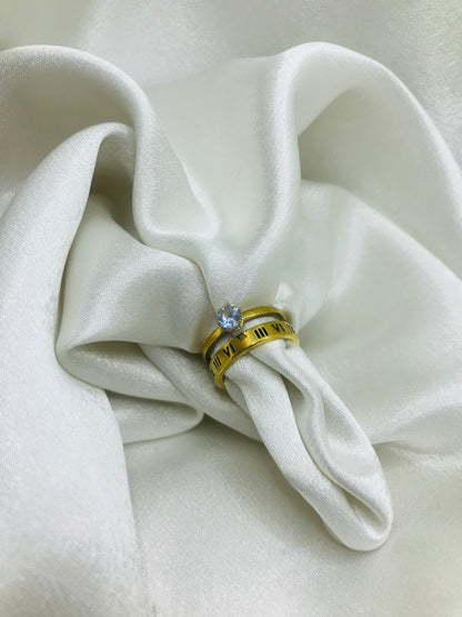 Two Layer Roman Numeral Ring