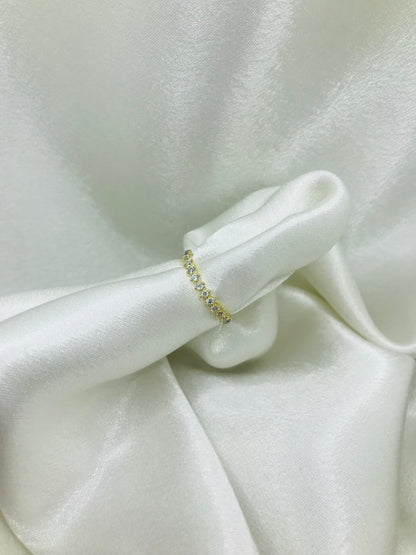 Vermeil Princess Cut Cubic Zirconia