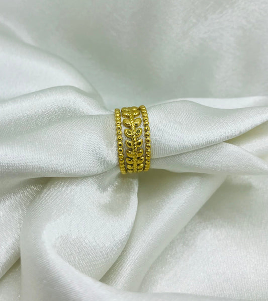 Vintage Open Leaf Ring