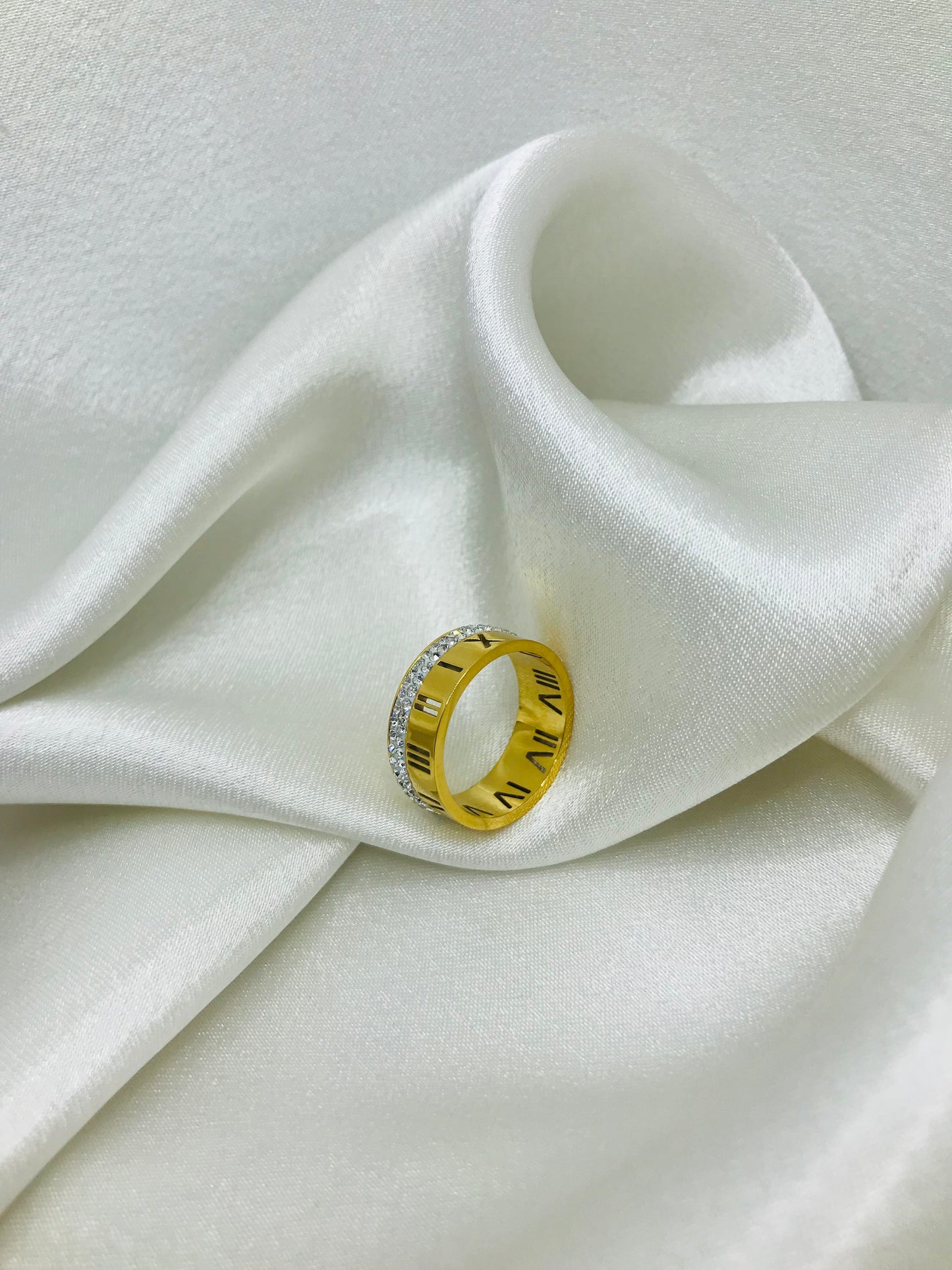 Trendy Roman Numeral Gold Ring