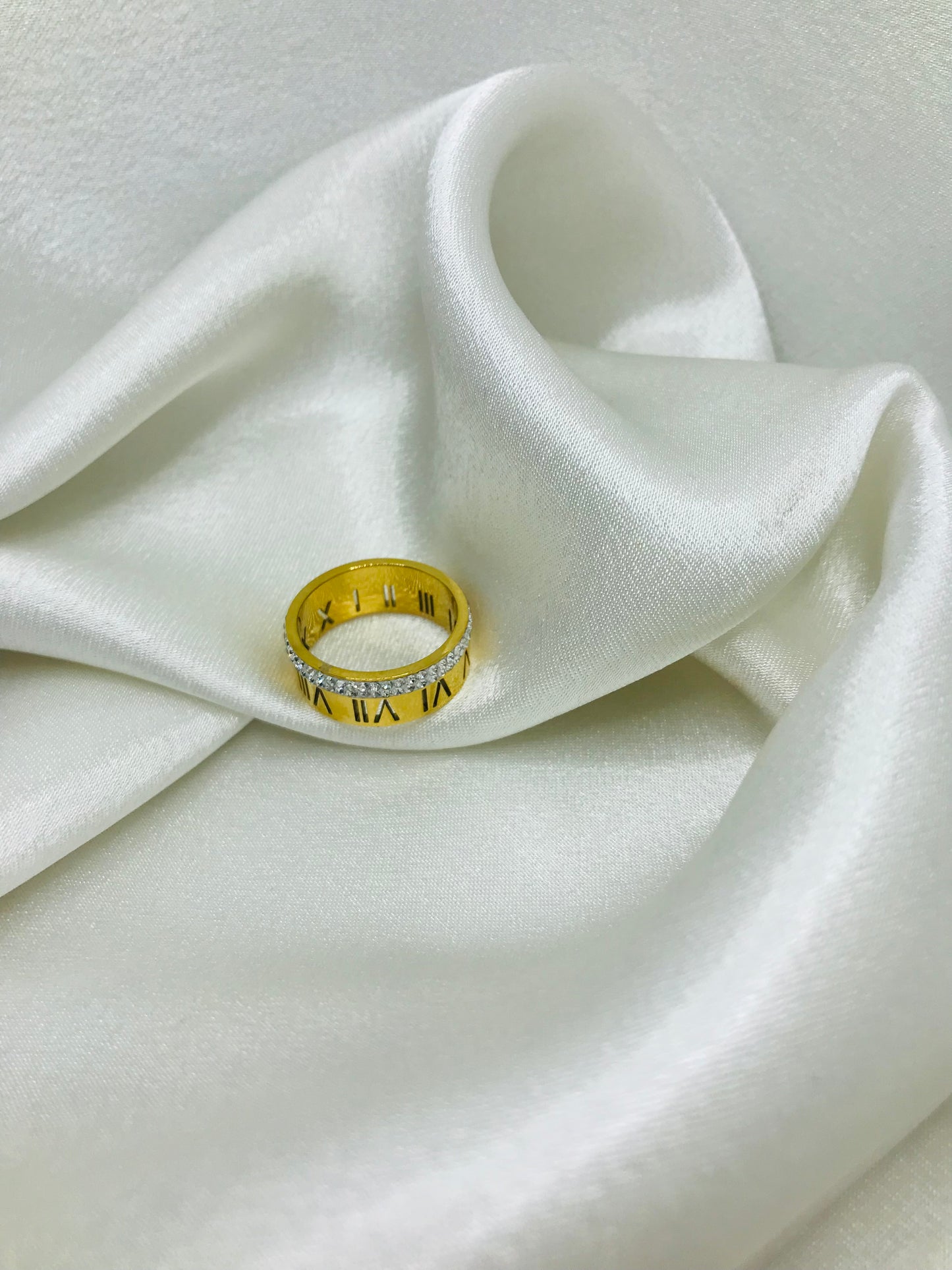 Trendy Roman Numeral Gold Ring