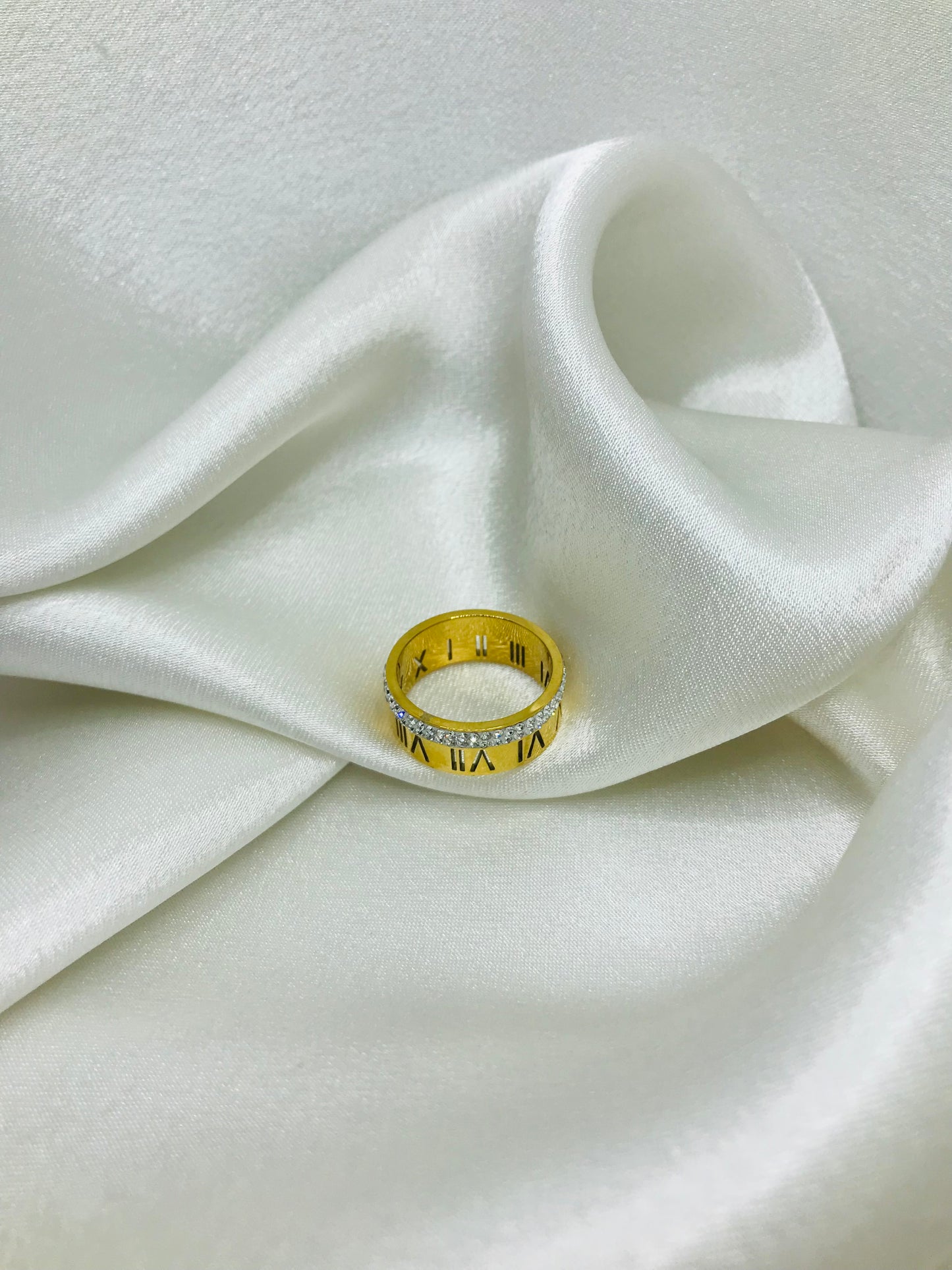 Trendy Roman Numeral Gold Ring